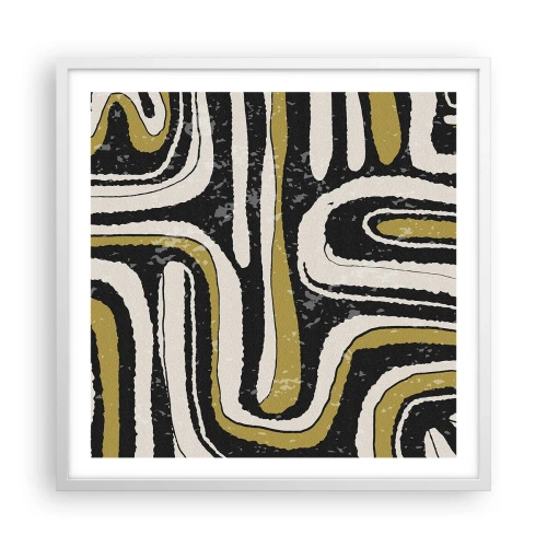 Poster in white frmae - Compositions: Tracks and Alleys - 60x60 cm