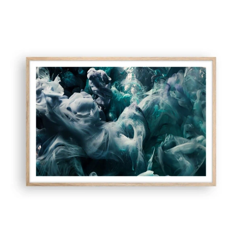 Poster in light oak frame - Movement of Colour - 91x61 cm