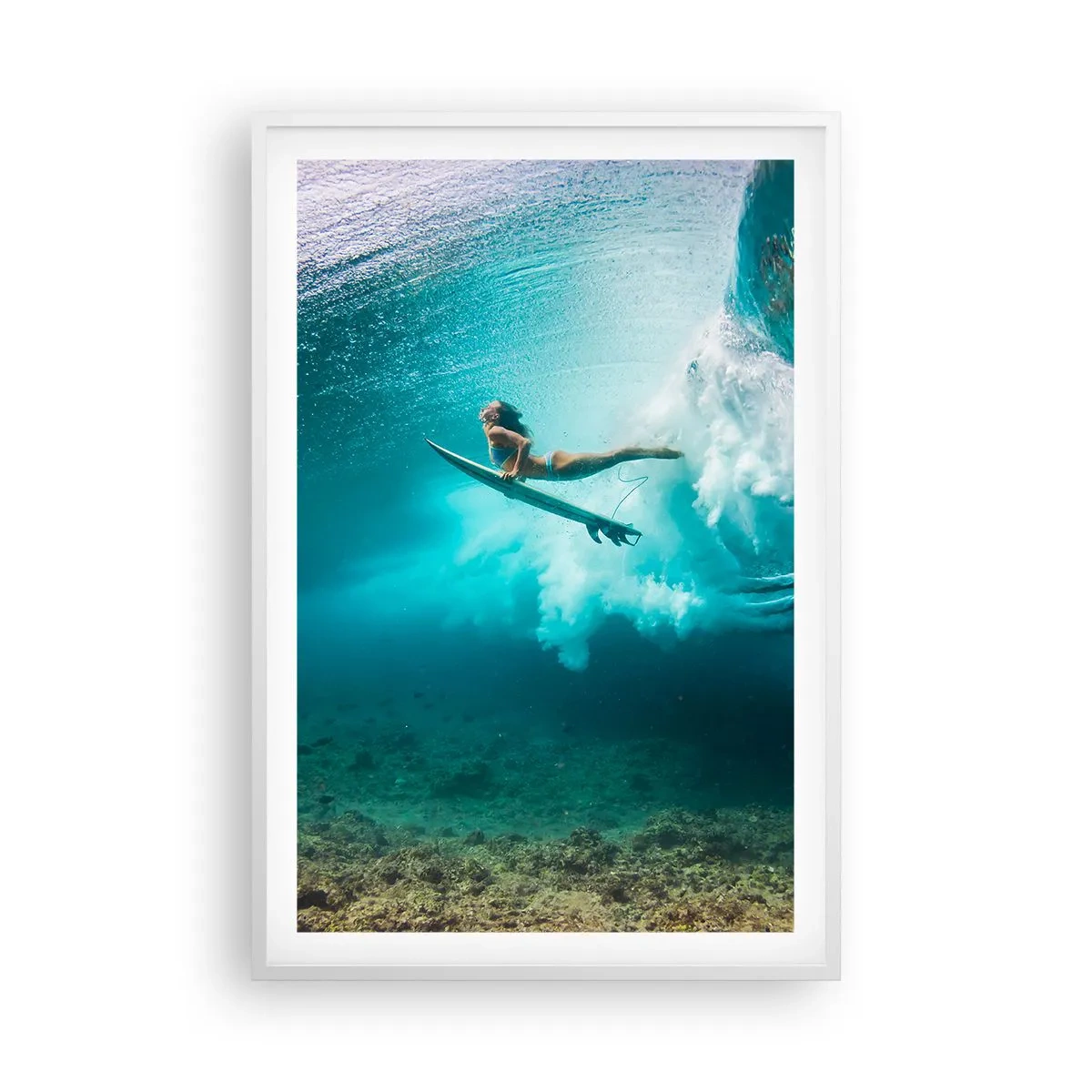 Poster in white frmae - Undewater World - 61x91 cm