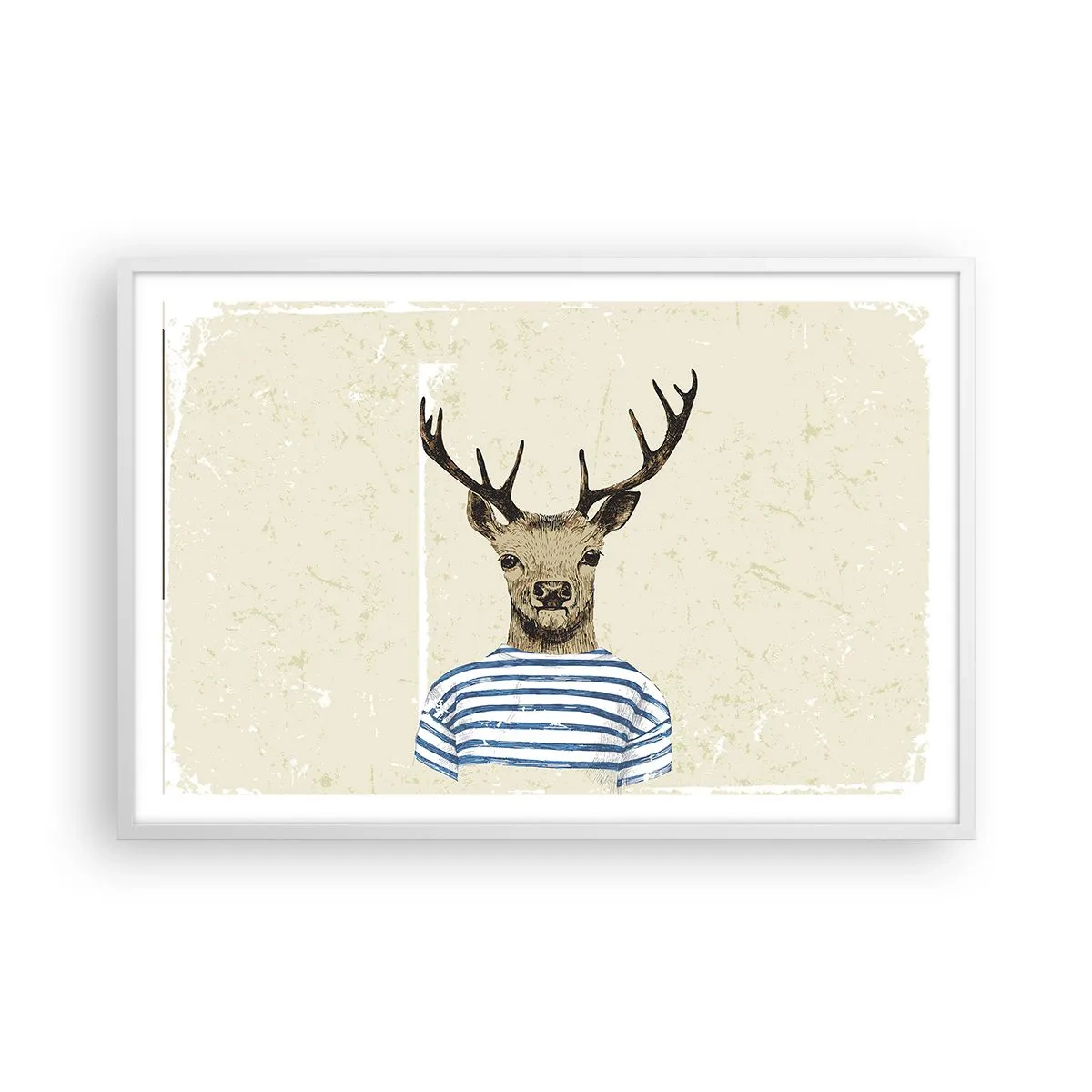 Poster in white frmae - Becaue I Like Striped T-Shirts - 91x61 cm