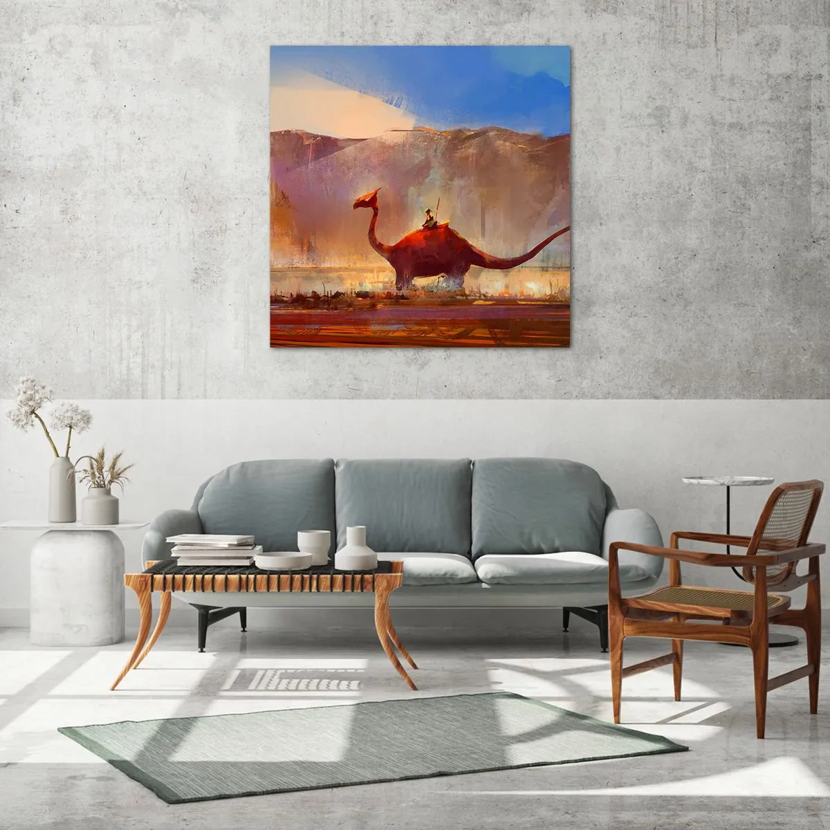 Glass picture - If They Hadn't Gone Extinct - 70x70 cm