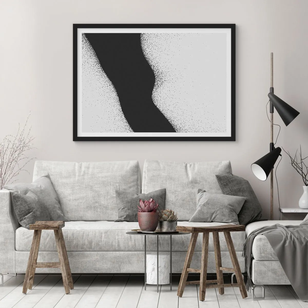 Poster in black frame - Fluid Balance - 40x30 cm