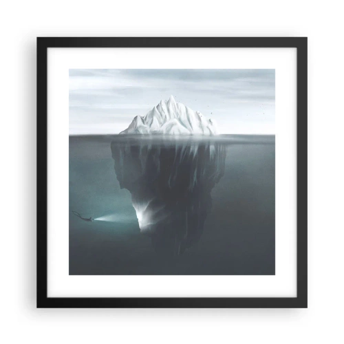 Poster in black frame - Underwater Secret - 40x40 cm