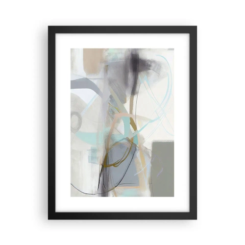 Poster in black frame - Foggy Abstract - 30x40 cm