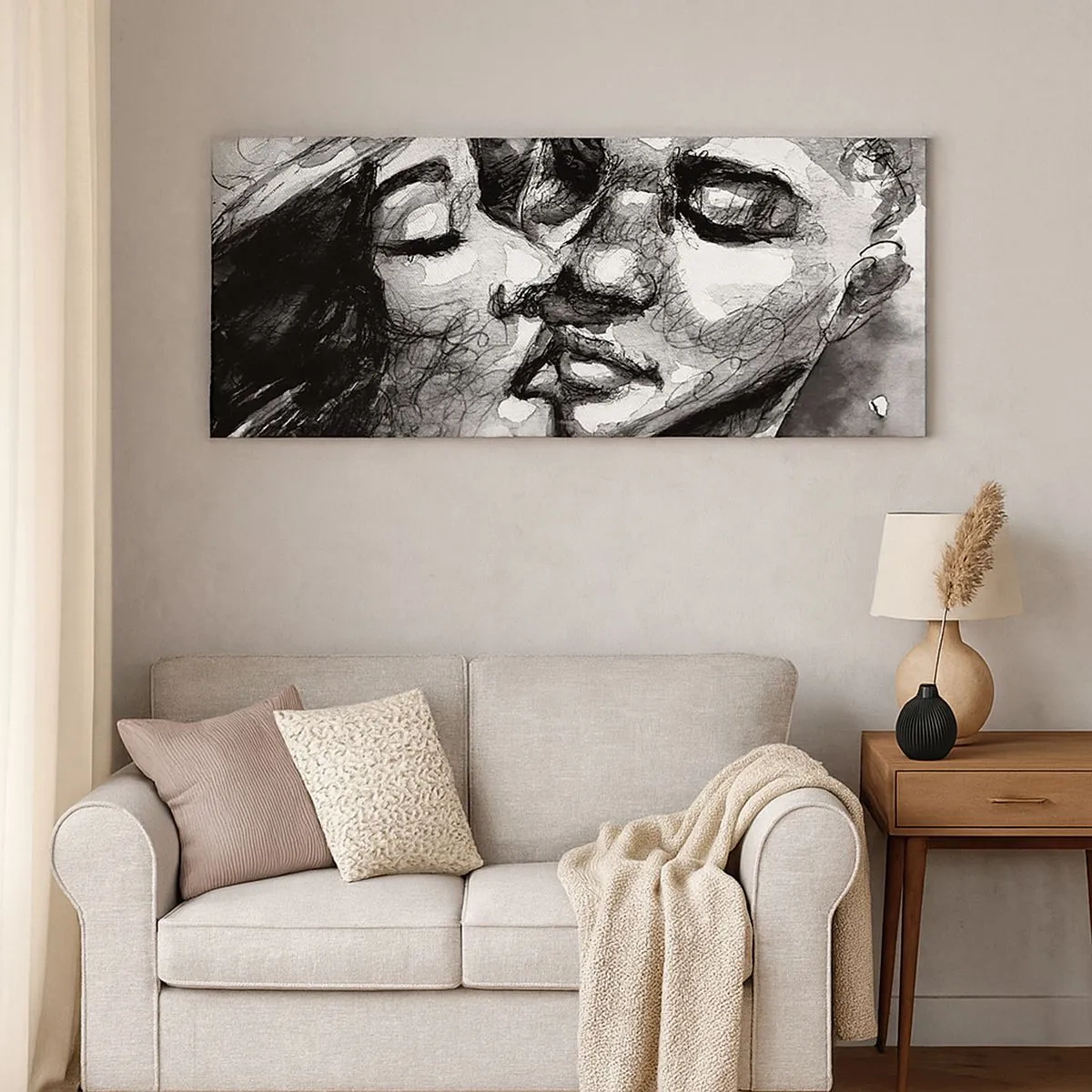 Canvas picture - Tender Moment - 100x40 cm