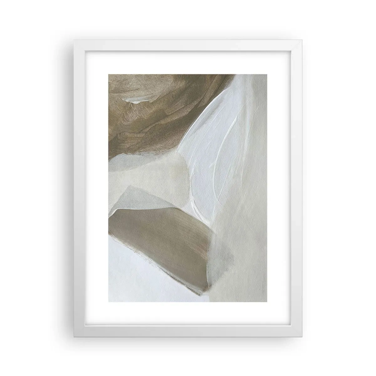 Poster in white frmae - Waves of White - 30x40 cm