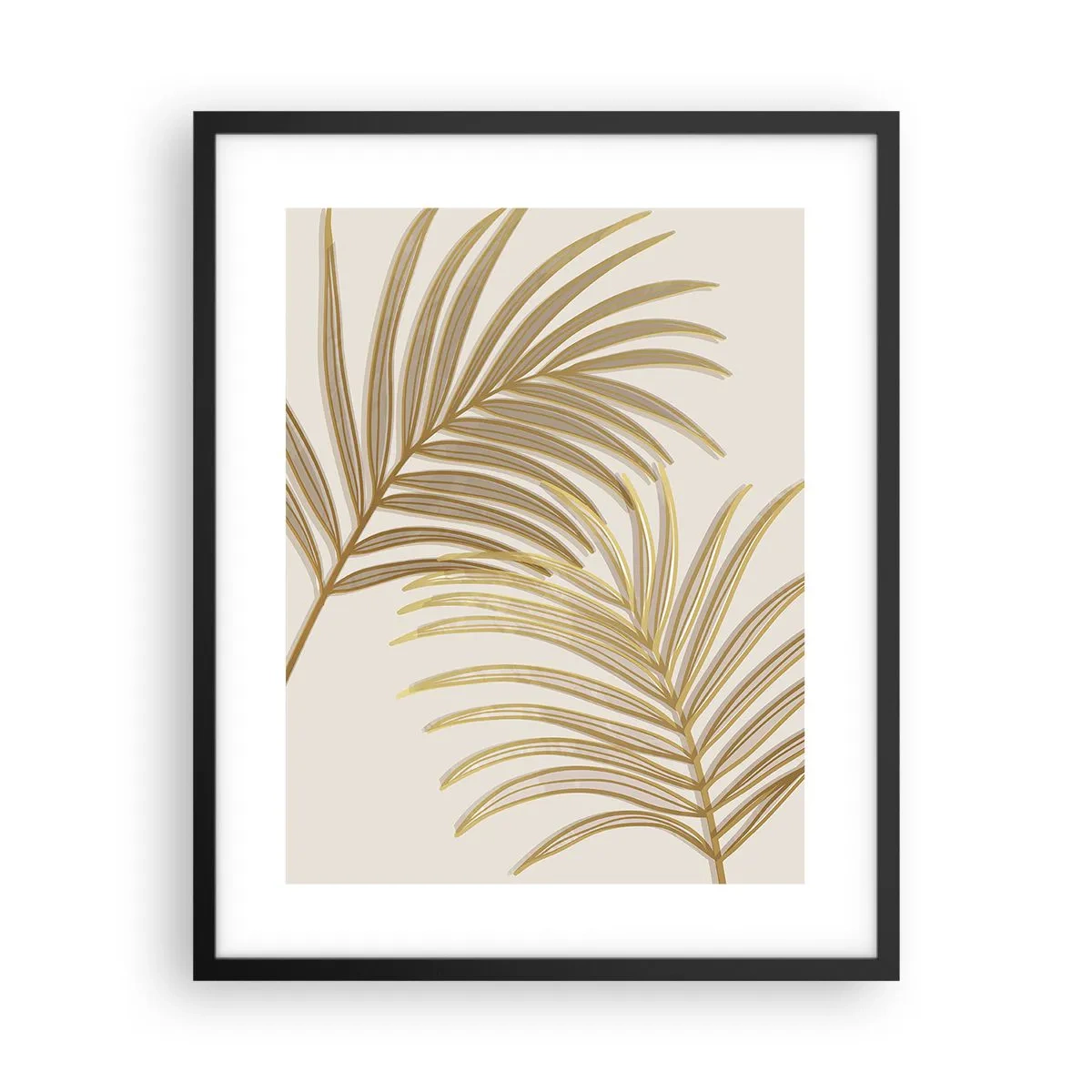 Poster in black frame - Golden Palm! - 40x50 cm