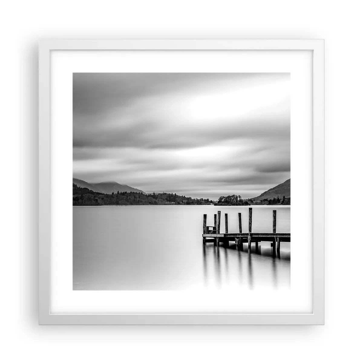 Poster in white frmae - Tranquility and Power - 40x40 cm
