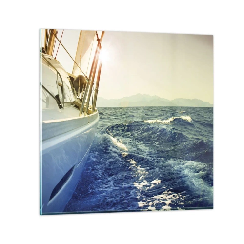 Glass picture - In Search of Adventure - 30x30 cm