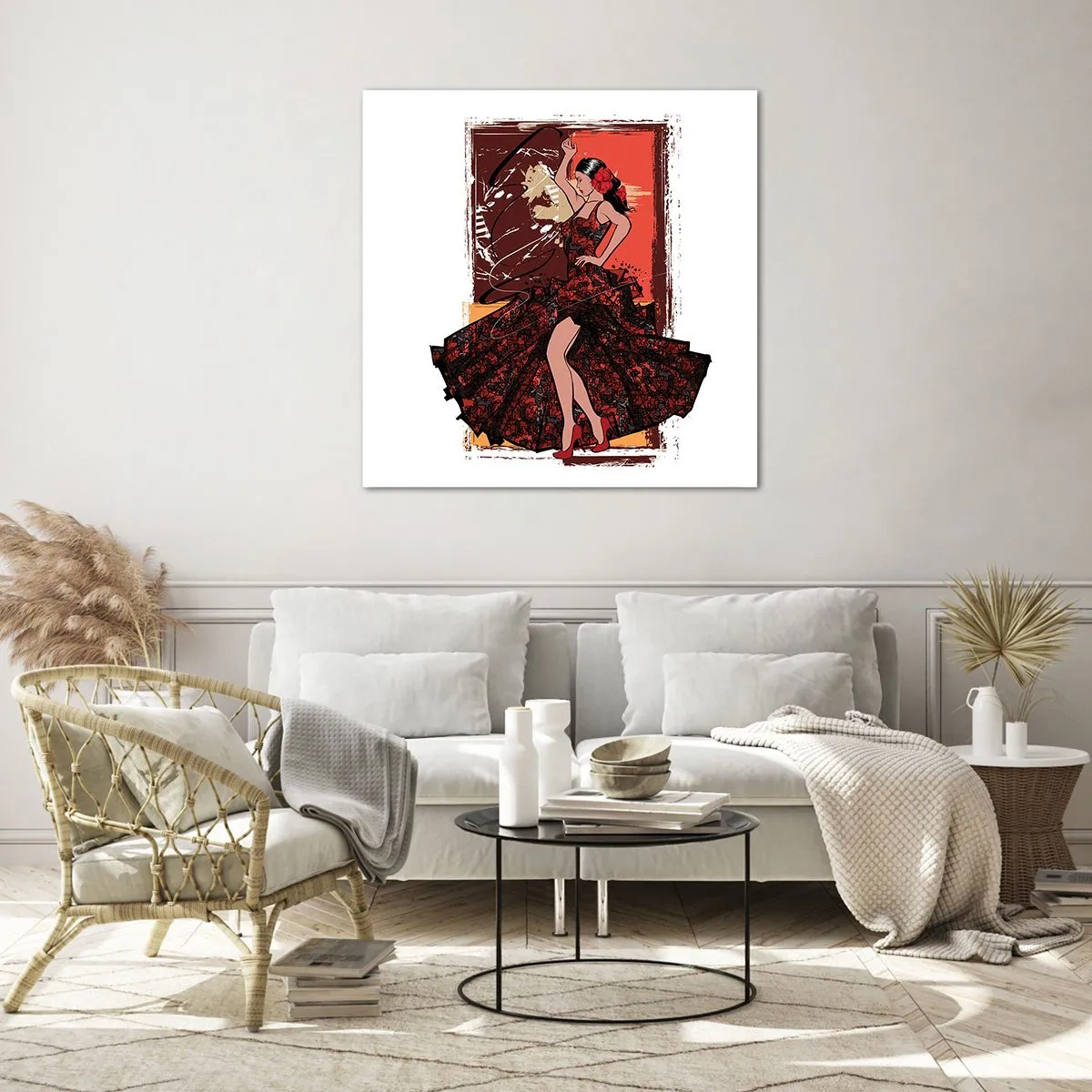 Glass picture - In the Rhythm of the Heart - 60x60 cm