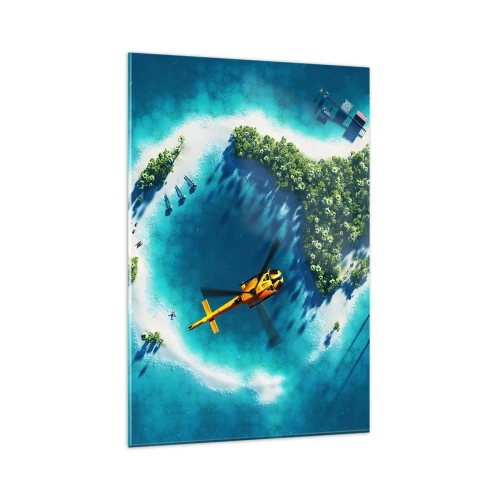 Glass picture - Get Yourself an Island - 80x120 cm