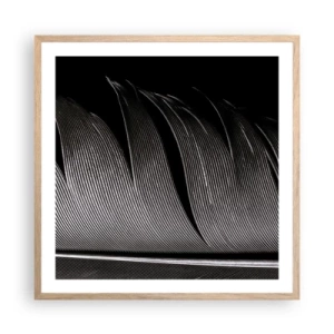 Poster in light oak frame - Feather - Wonderful Constract - 60x60 cm