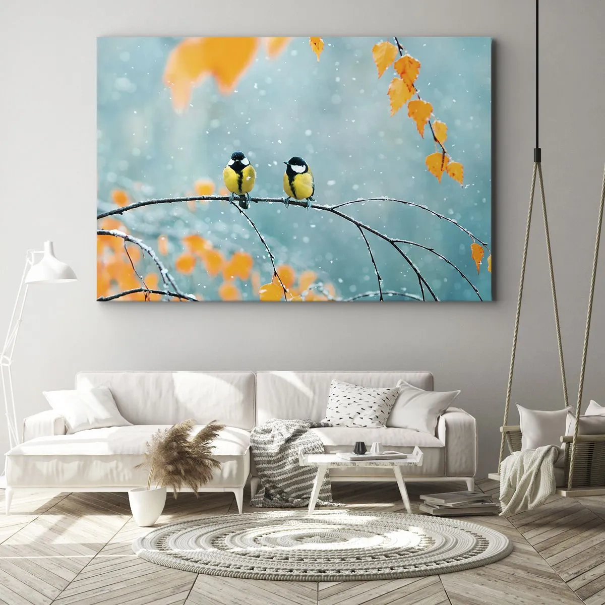 Canvas picture - Birdy Gossip - 100x70 cm