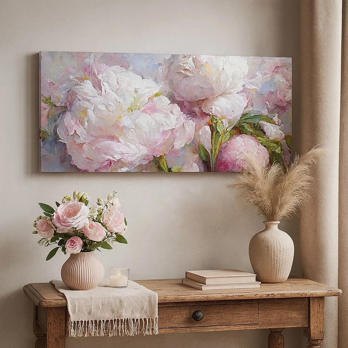 Canvas picture - Bouquet Bubbling with Life - 100x40 cm