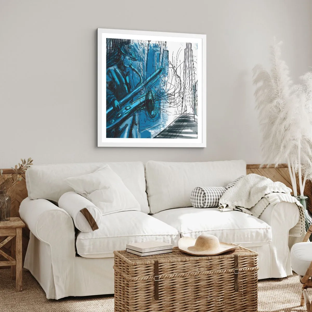 Poster in white frmae - City Rhapsody - 40x40 cm