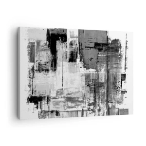 Canvas picture - Abstract composition in black, white and gray - 70x50cm - Grey is Beautiful - Modern wall decoration for the living room and bedroom ARTTOR