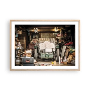 Poster in light oak frame - Back to the Past - 70x50 cm