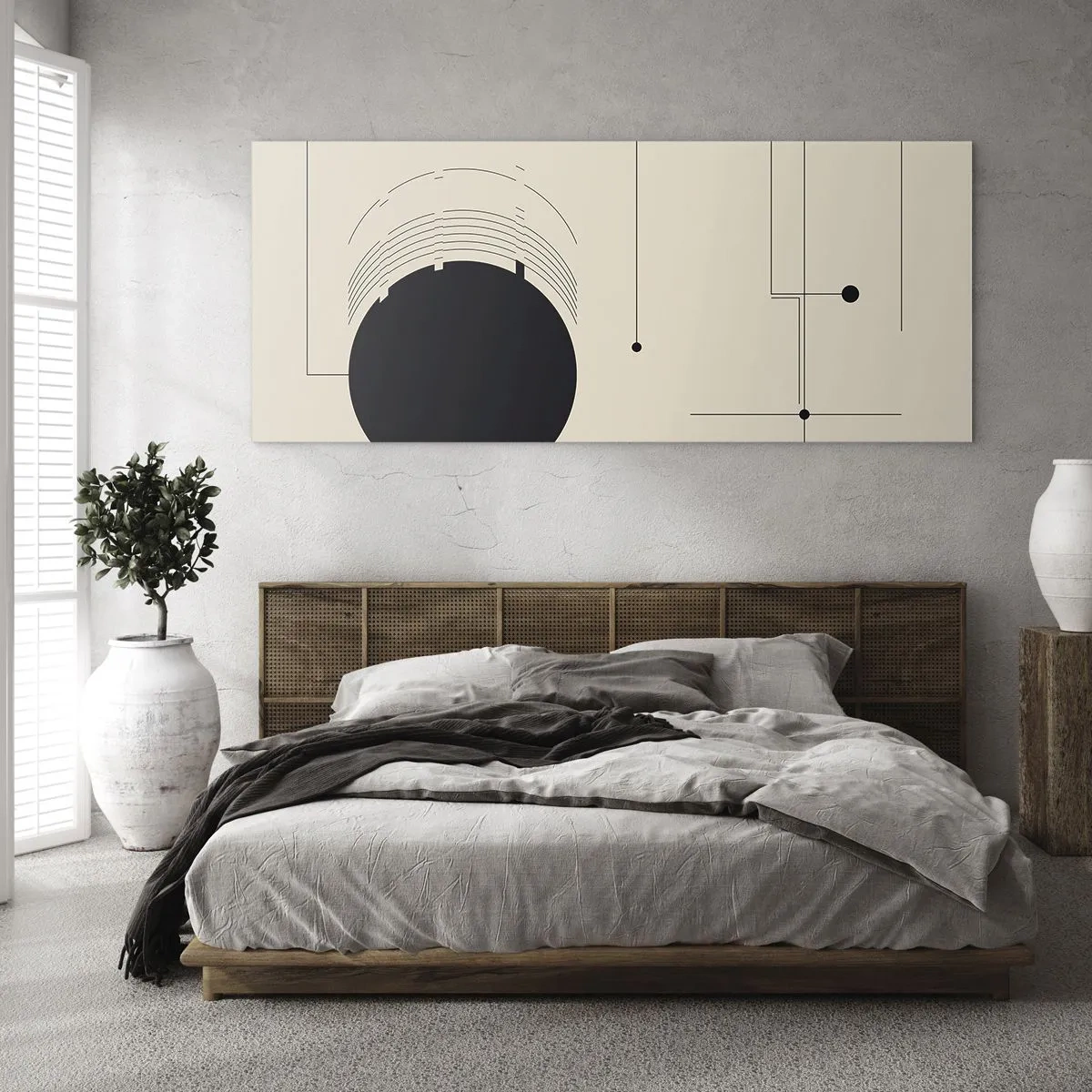 Glass picture - Springy and Dynamic Composition - 160x50 cm