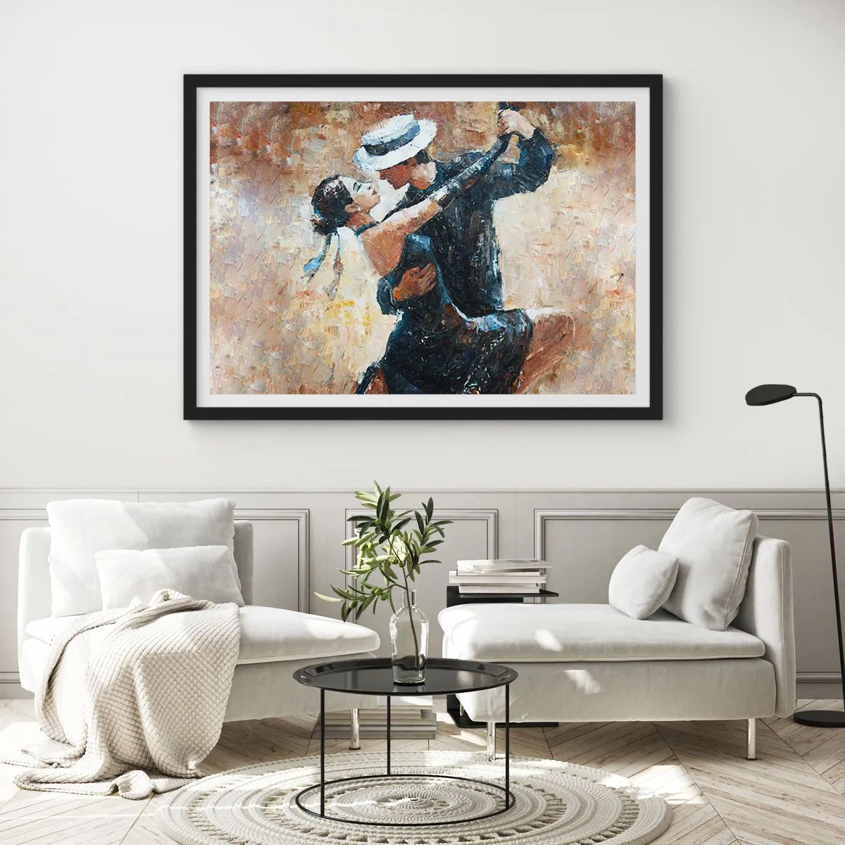 Poster in black frame - Rudolf Valentino Style - 50x40 cm