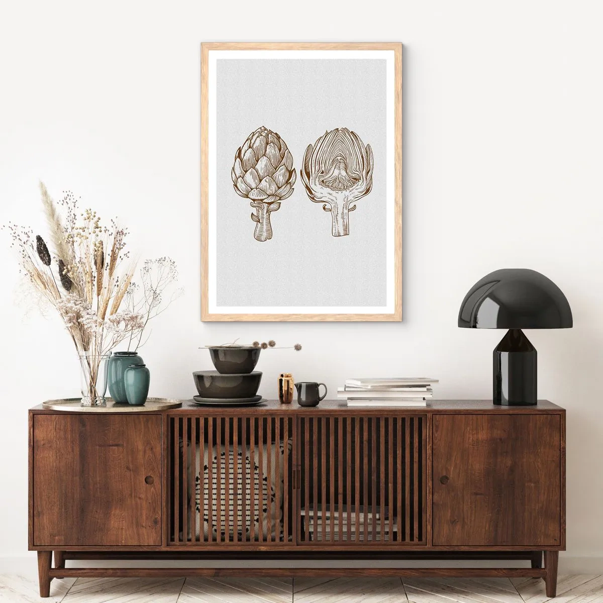 Poster in light oak frame - Anatomy Lesson - 70x100 cm