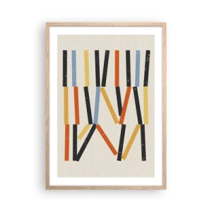 Poster in light oak frame - Horizontal Composition - 50x70 cm