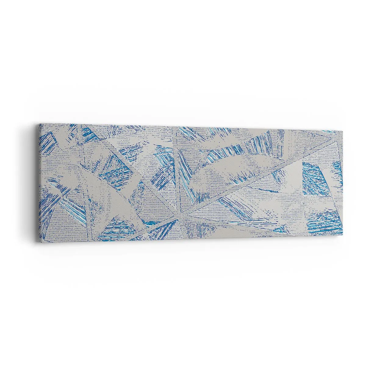 Canvas picture - In Blue and Grey Maze - 90x30 cm