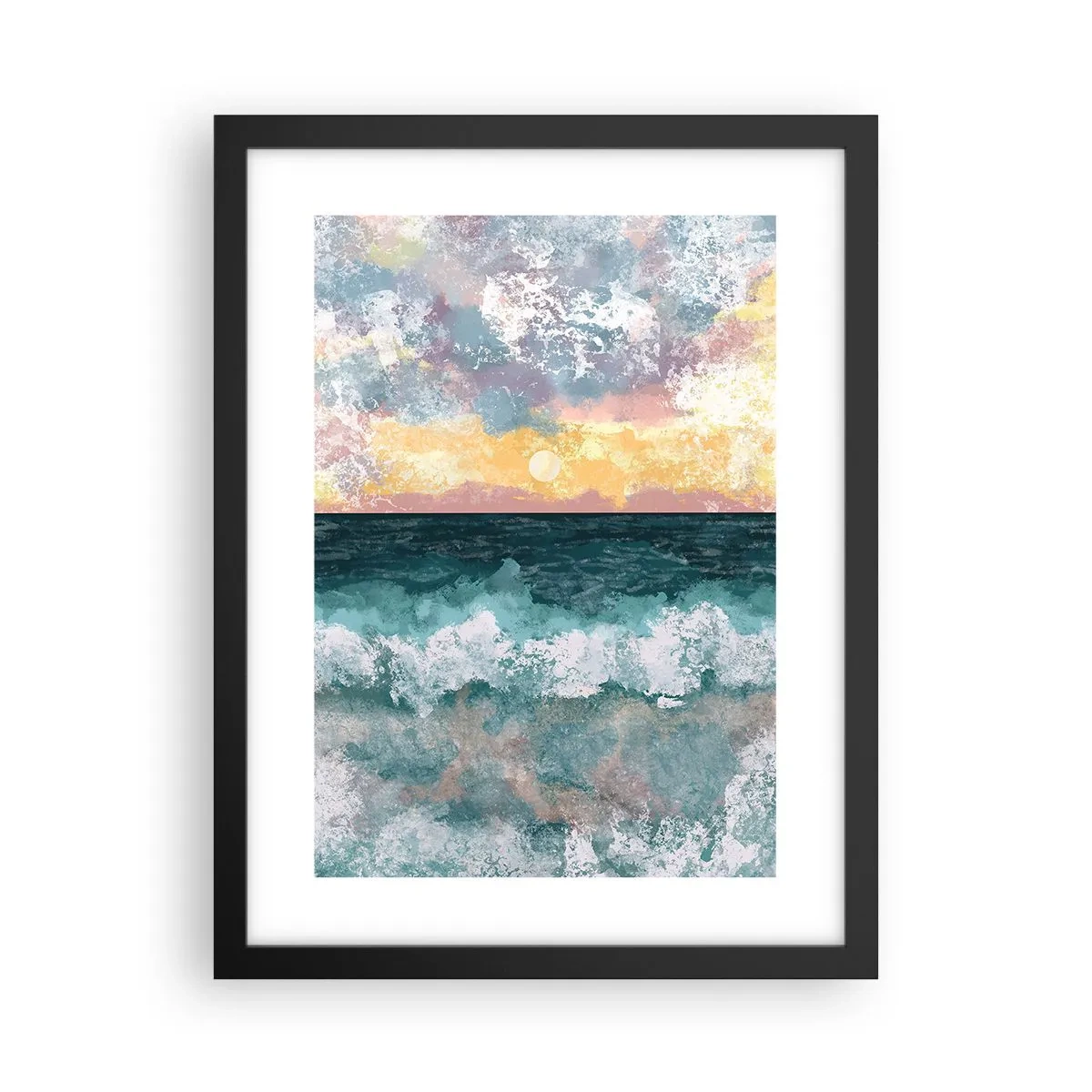 Poster in black frame - Water, Light, Air - 30x40 cm