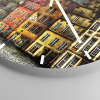 Clock face with lines