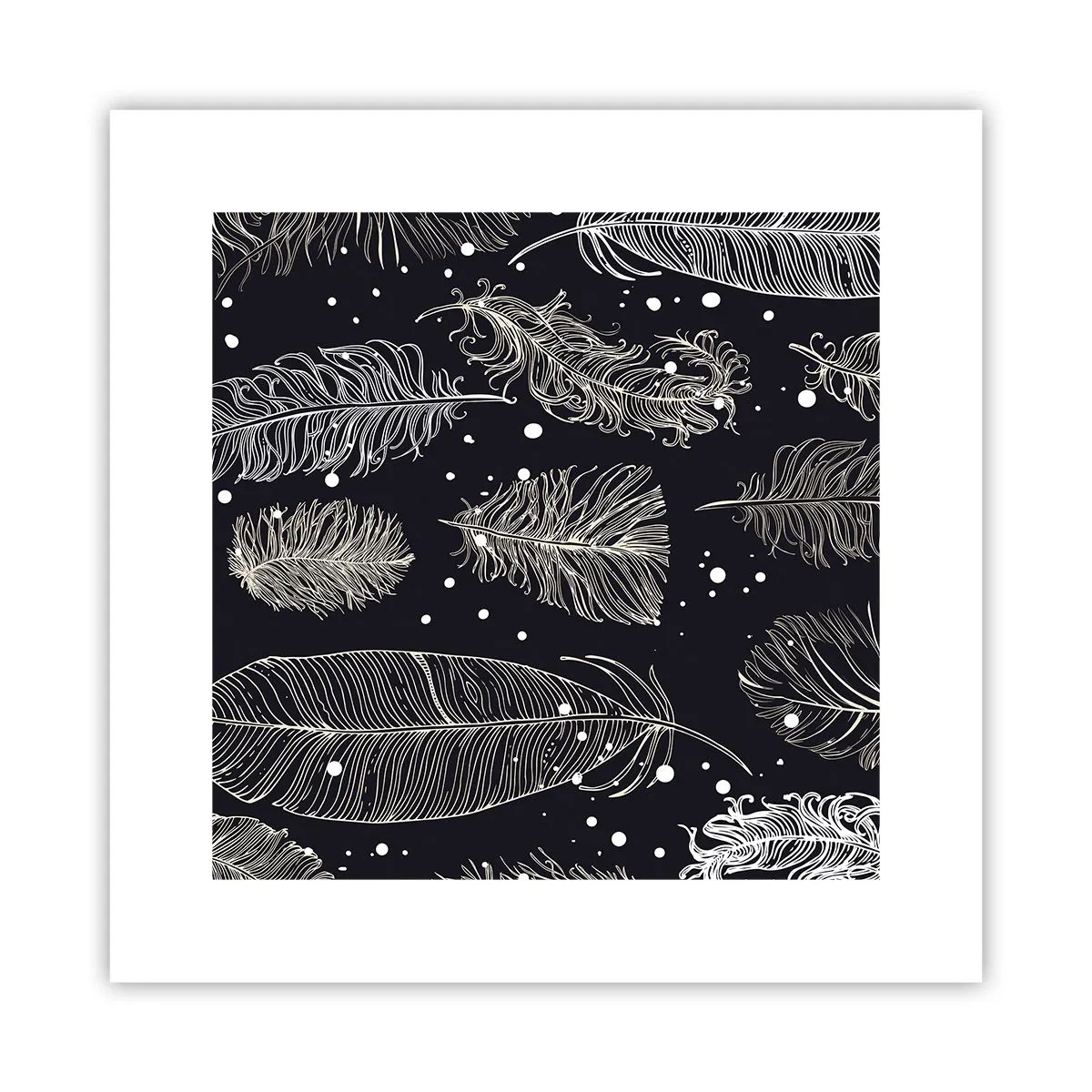 Poster - Feathery Lace - 30x30 cm