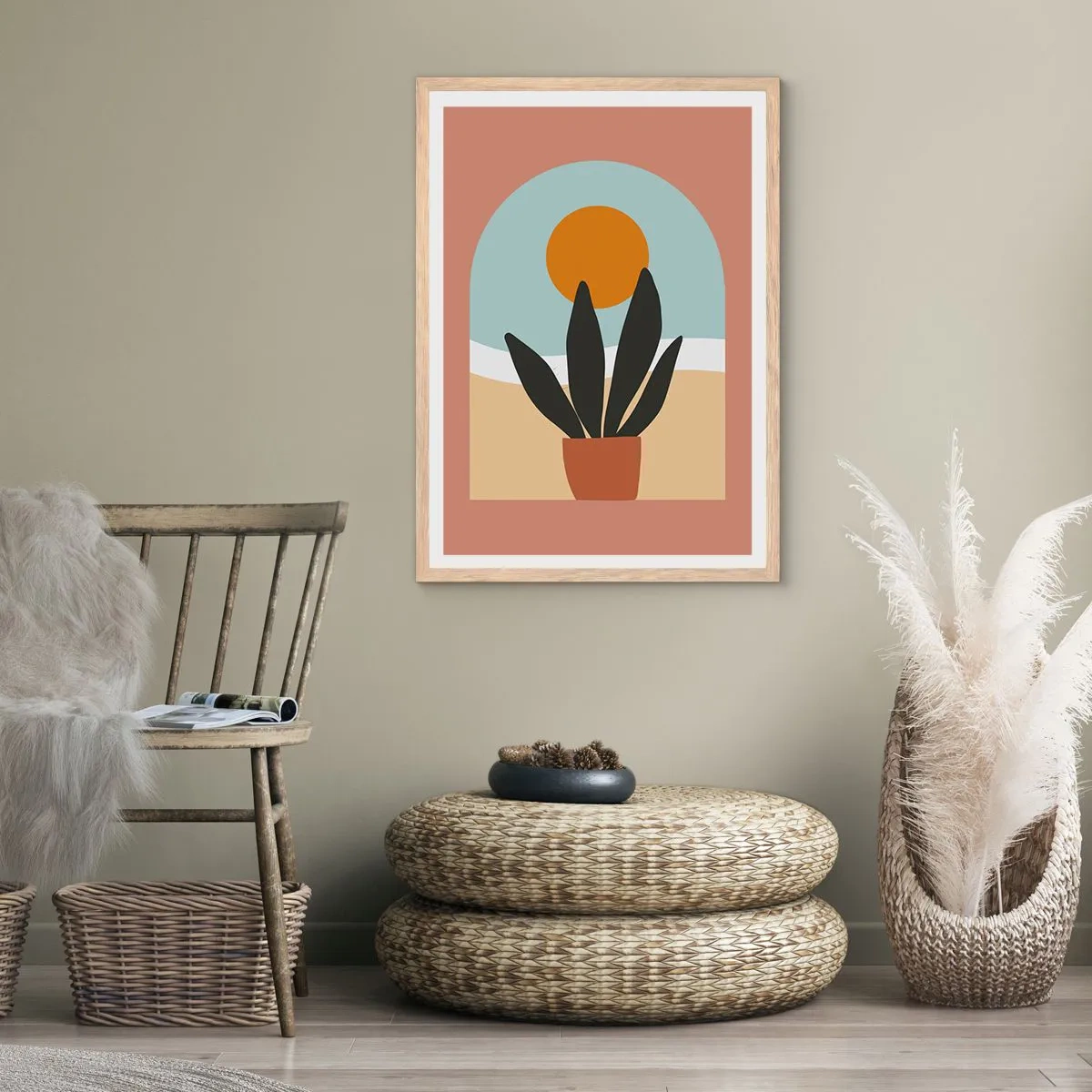 Poster in light oak frame - Small Joys - 40x50 cm
