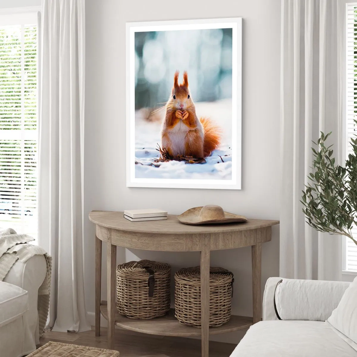 Poster in white frmae - What Are You Looking at? - 70x100 cm