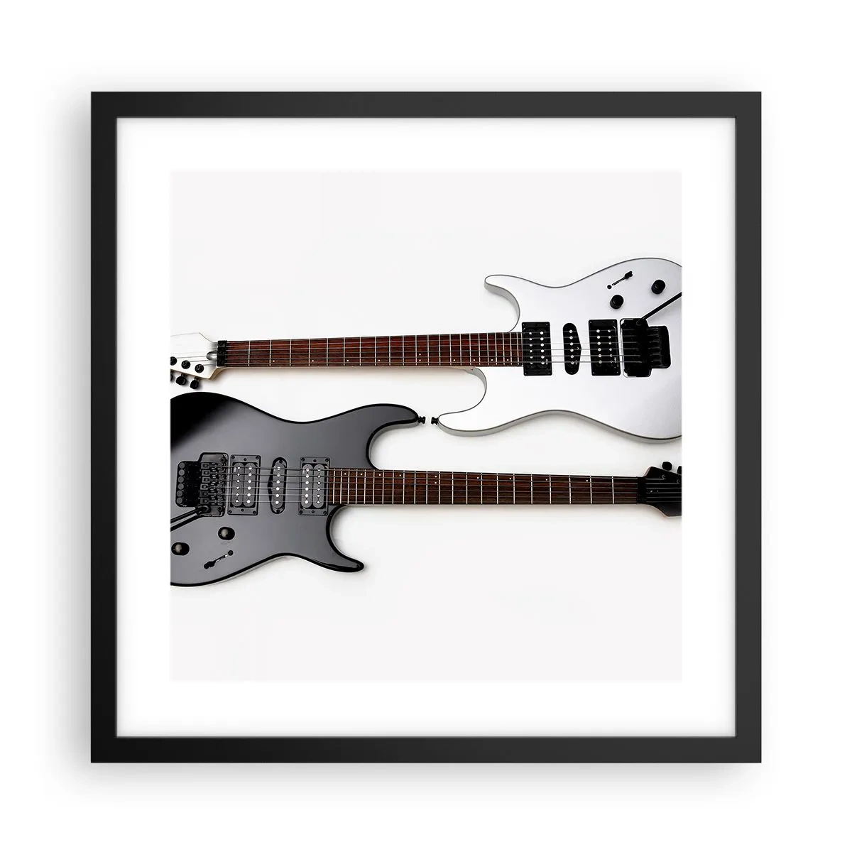 Poster in black frame - Harmony of Shapes - 40x40 cm