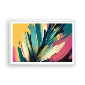 Poster in white frmae - Composition -Explosion of Joy - 91x61 cm