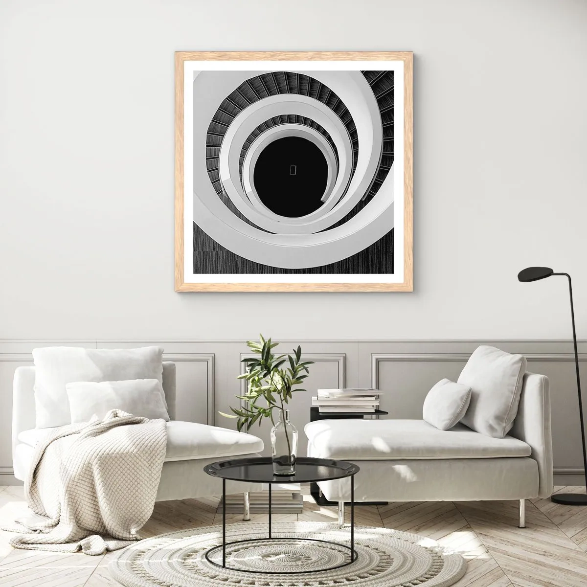 Poster in light oak frame - To the Point of the Matter - 60x60 cm