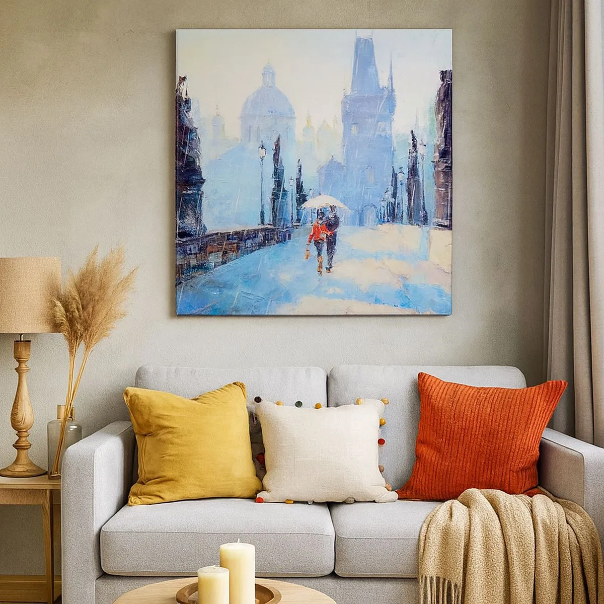 Canvas picture - Rain Enchanted Us - 30x30 cm