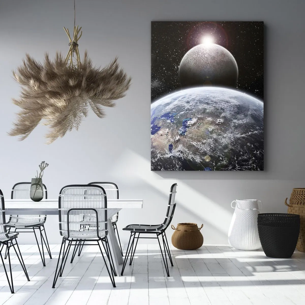 Canvas picture - Space Landscape - Sunrise - 65x120 cm