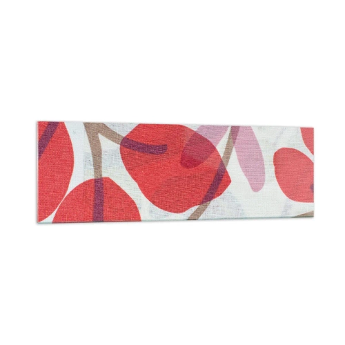 Glass picture - Flower Composition in Pink - 160x50 cm