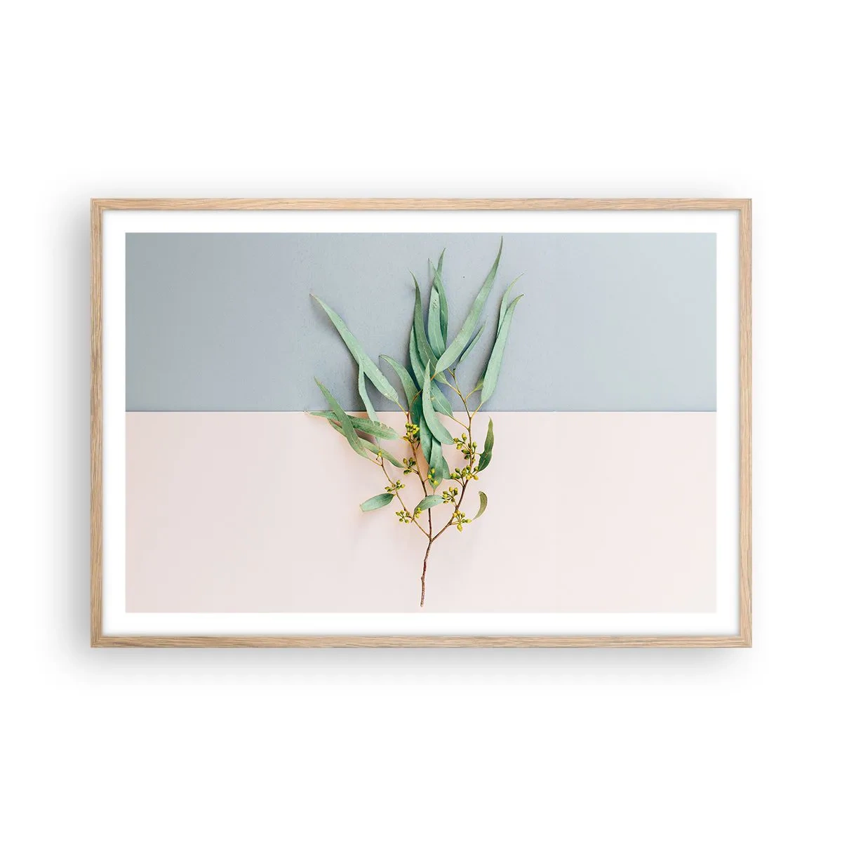 Poster in light oak frame - Pastel Subtlety - 91x61 cm