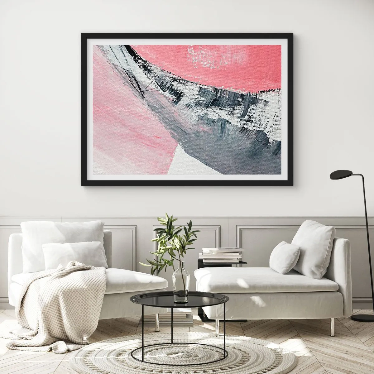 Poster in black frame - Fitted Composition - 100x70 cm