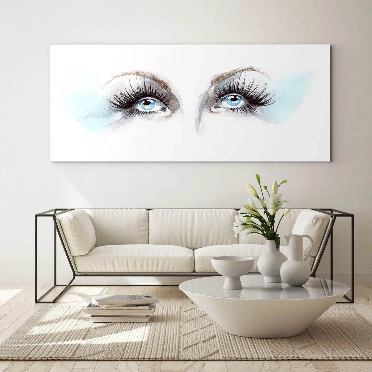 Glass picture - Eyes ofaAn Angel? - 90x30 cm