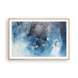 Poster in light oak frame - Blue Rhapsody - 91x61 cm