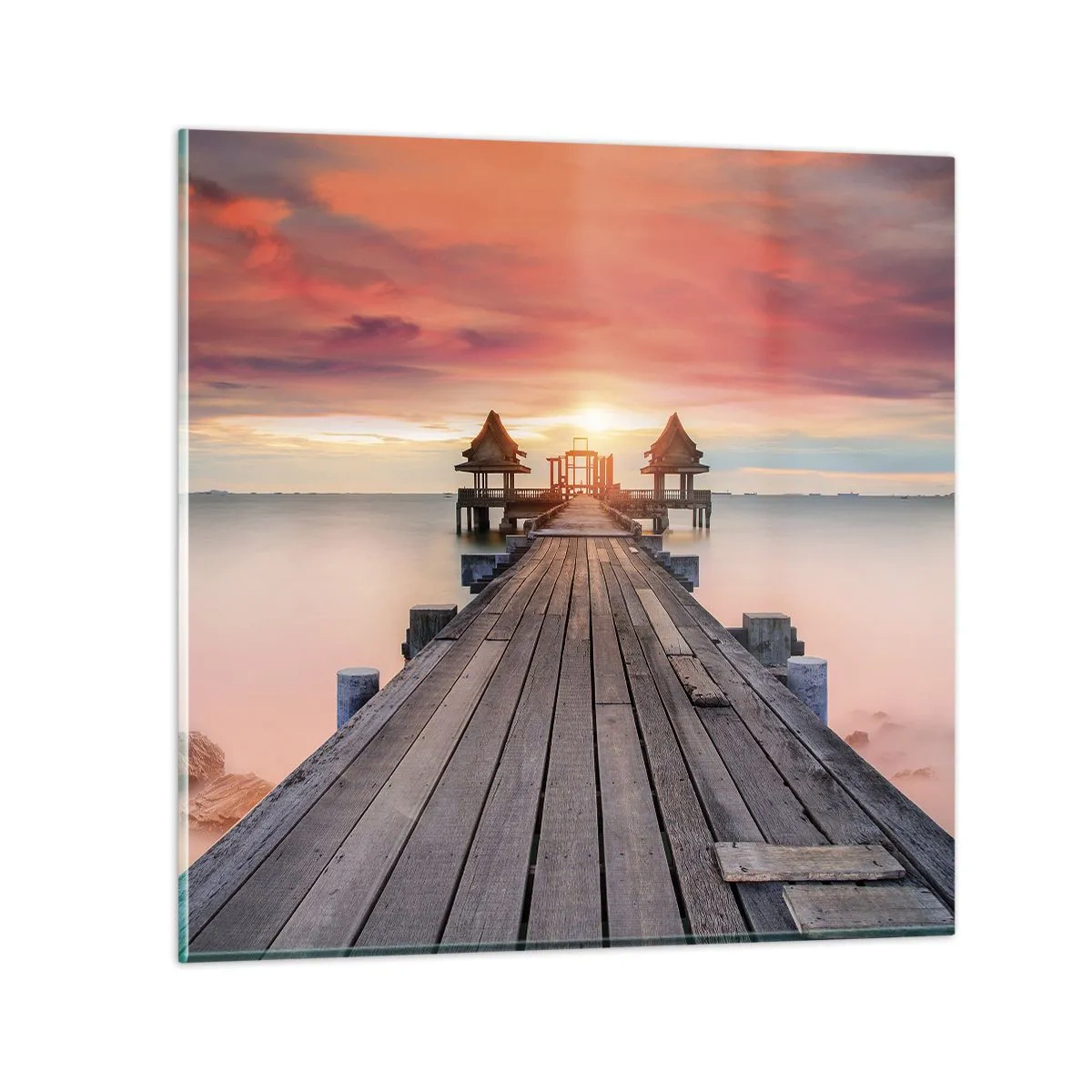 Glass picture - Sunset on the East - 60x60 cm