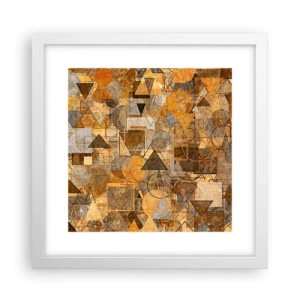 Poster in white frmae - World Caught in One Form - 30x30 cm