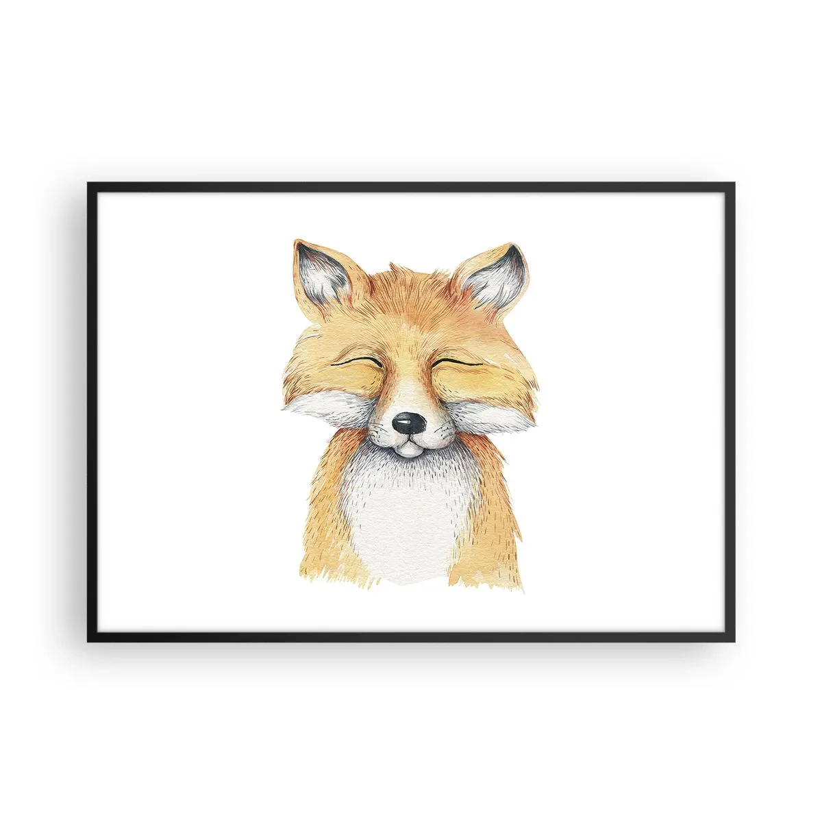 Poster in black frame - Fox Moods - 100x70 cm