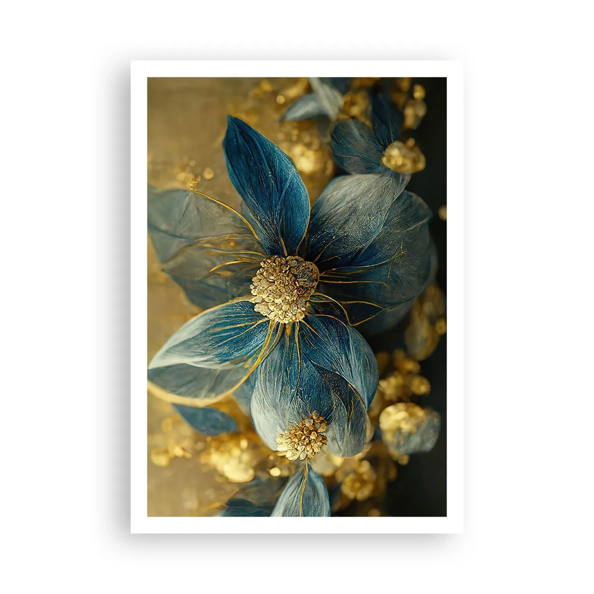 Poster - Blossoming in Gold - 70x100 cm