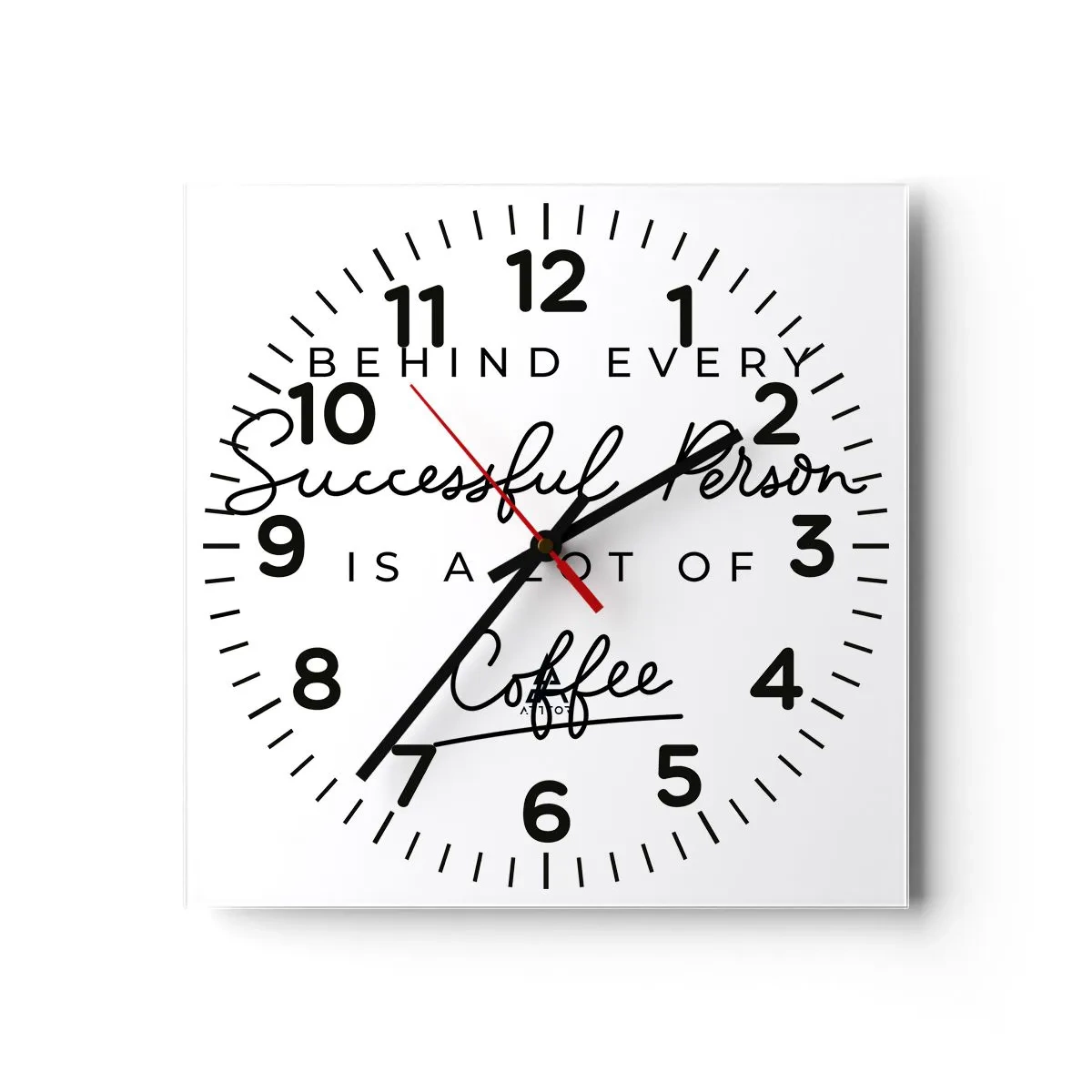 Wall clock - Clock on glass - Secret of Success - 40x40 cm
