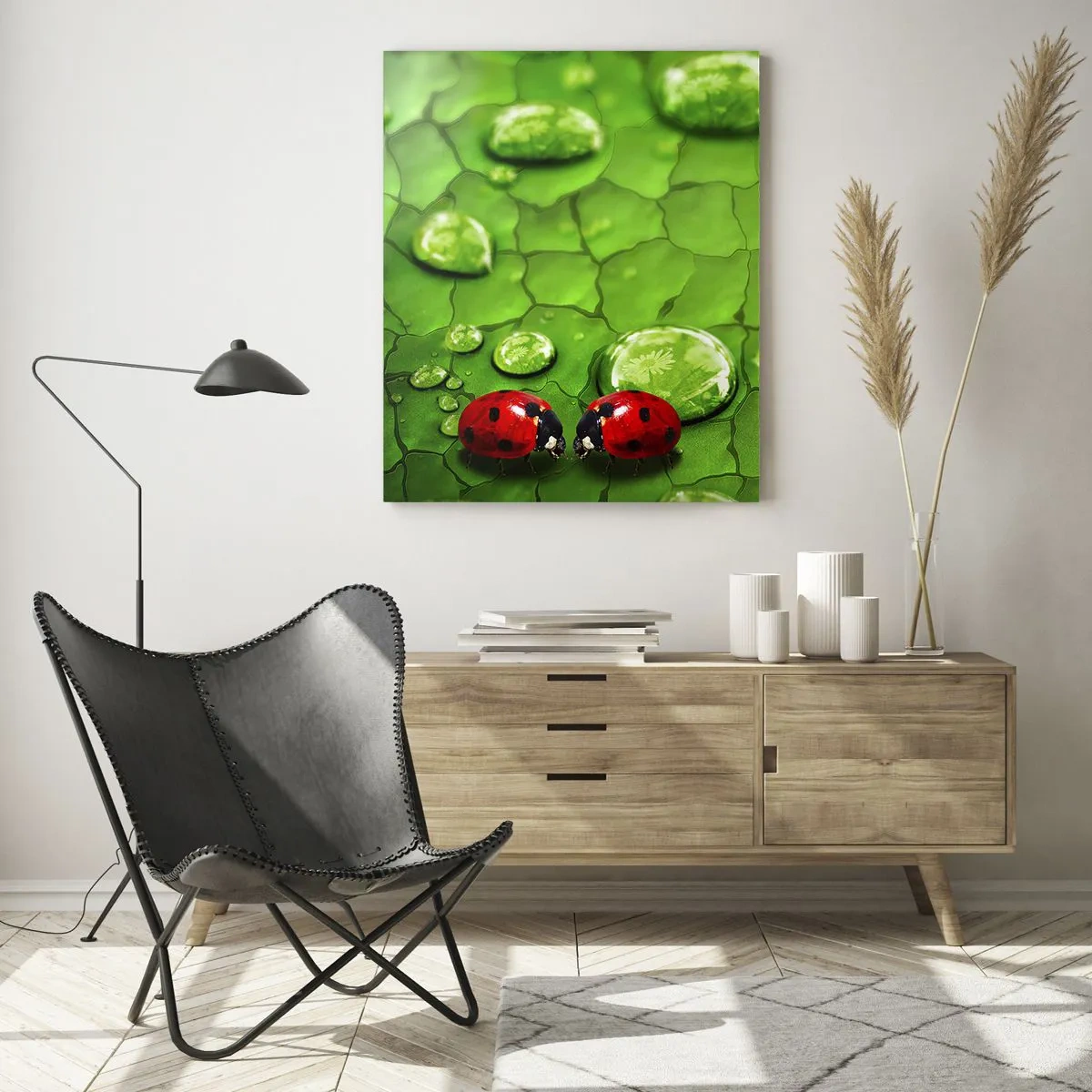 Glass picture - Encounter in Green - 50x70 cm