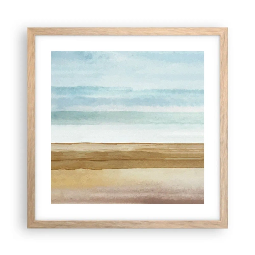 Poster in light oak frame - Calming - 40x40 cm