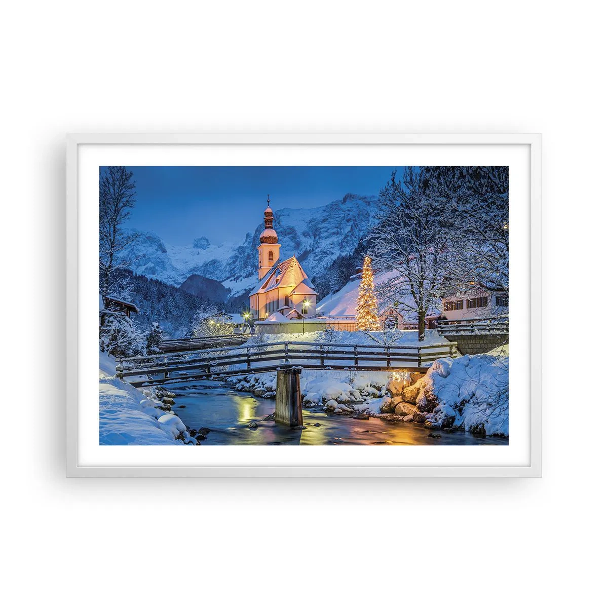 Poster in white frmae - Spirit of Christmas - 70x50 cm