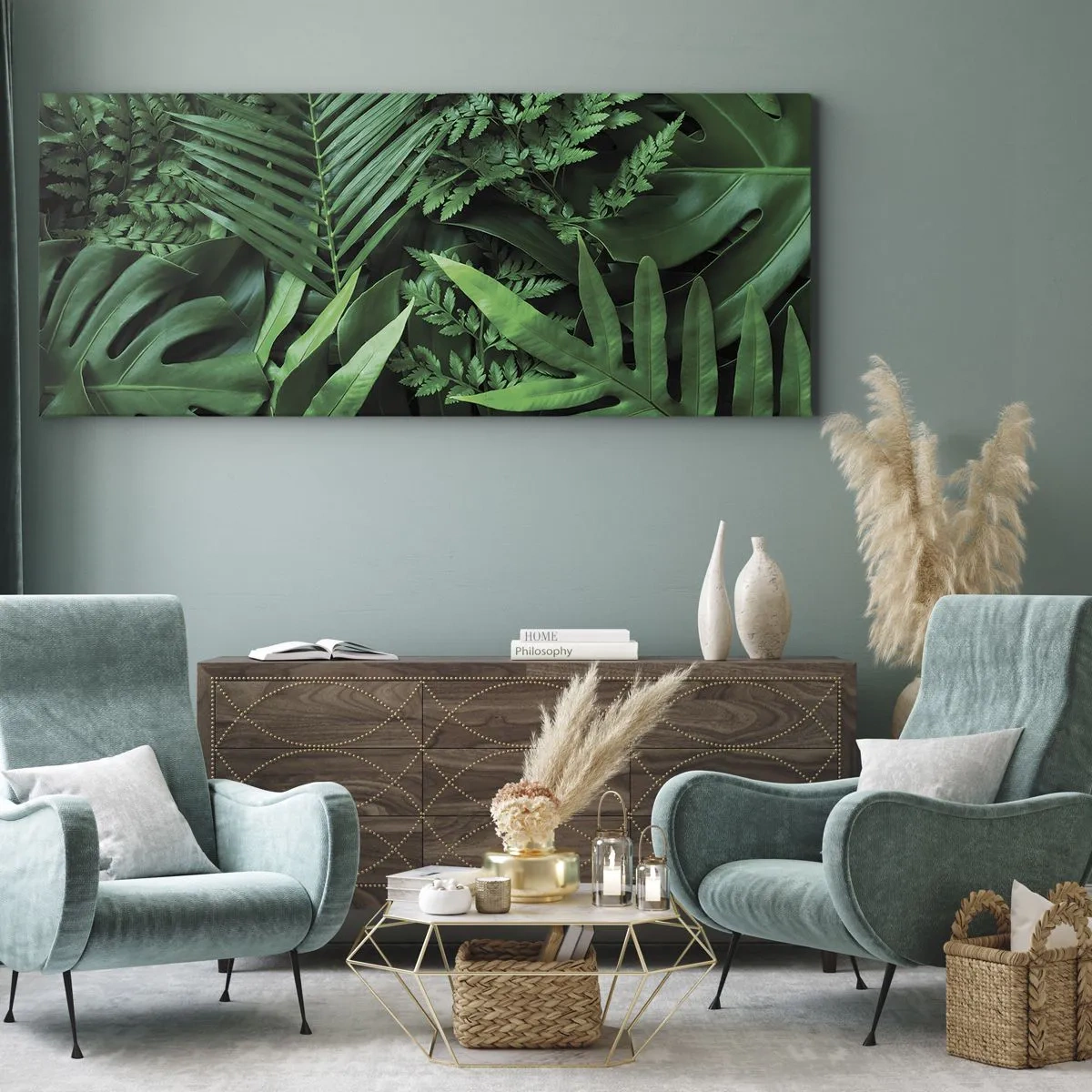 Canvas picture - In a Green Hug - 120x50 cm